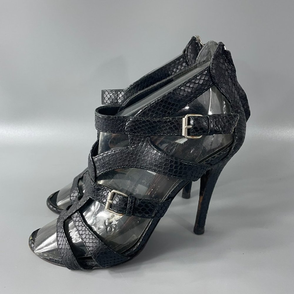 Giusuppe Zanotti Black Python Gladiator Strappy H… - image 5